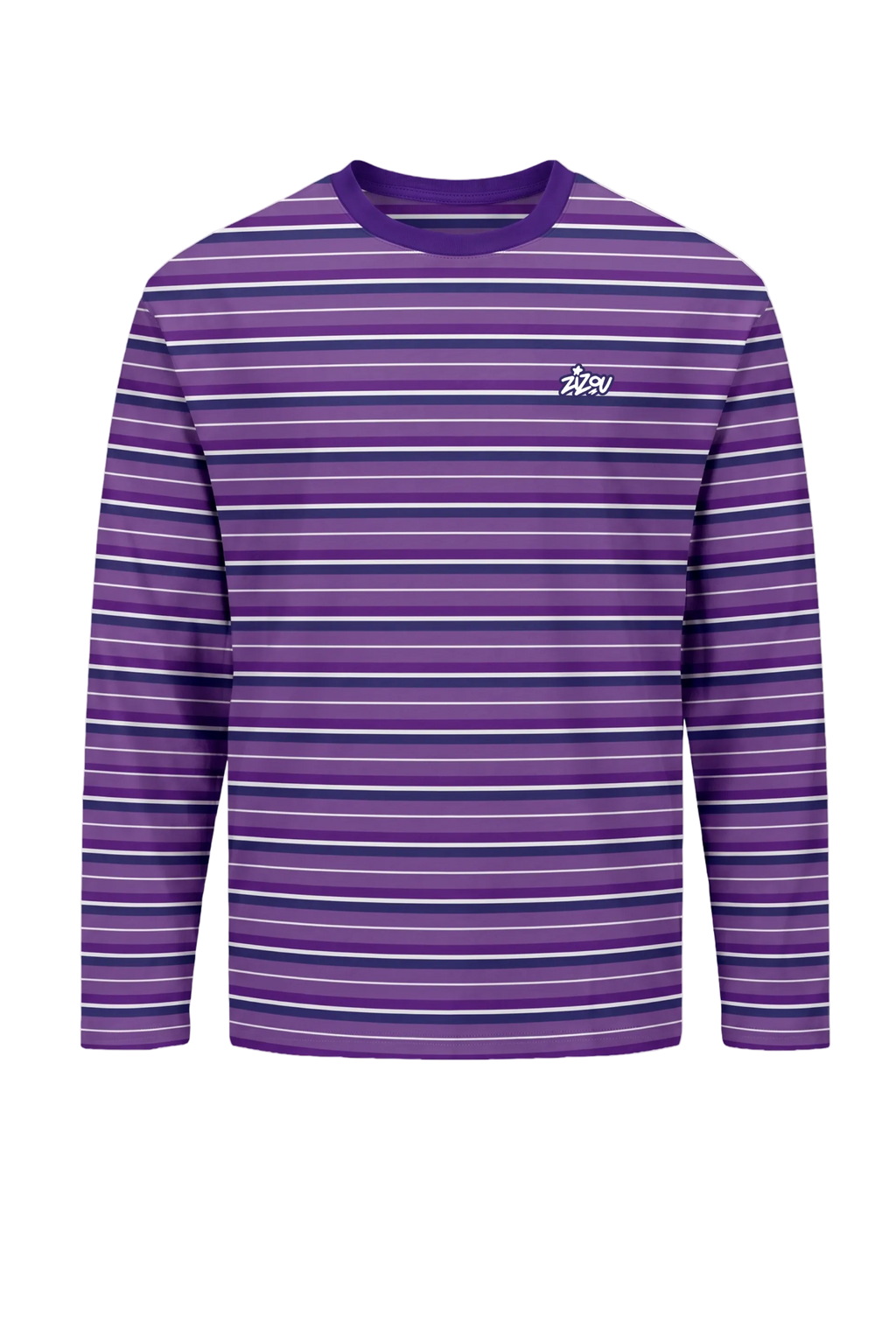 PURPLE STRIPED LONGSLEEVE (FWTT BACKPRINT)