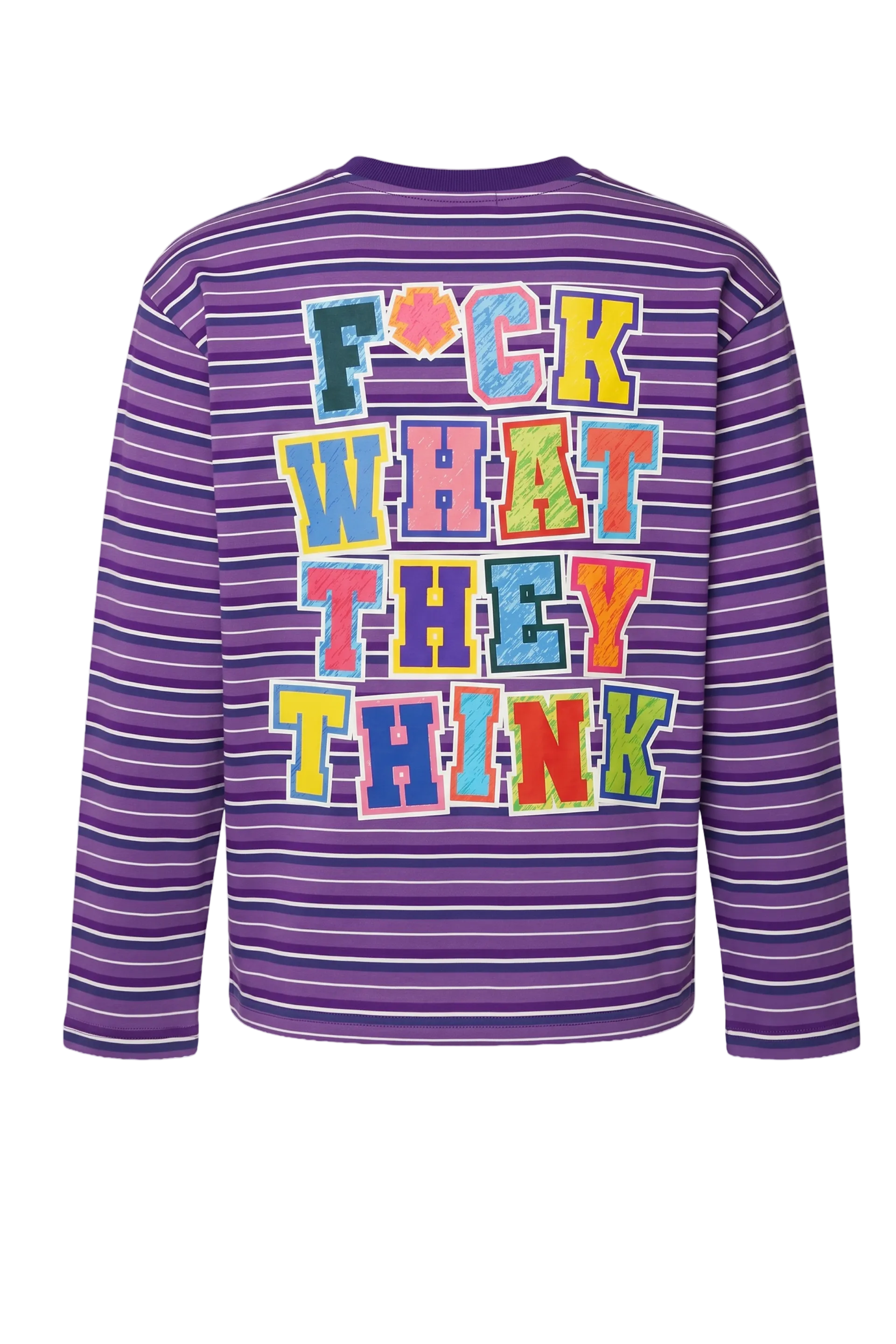 PURPLE STRIPED LONGSLEEVE (FWTT BACKPRINT)