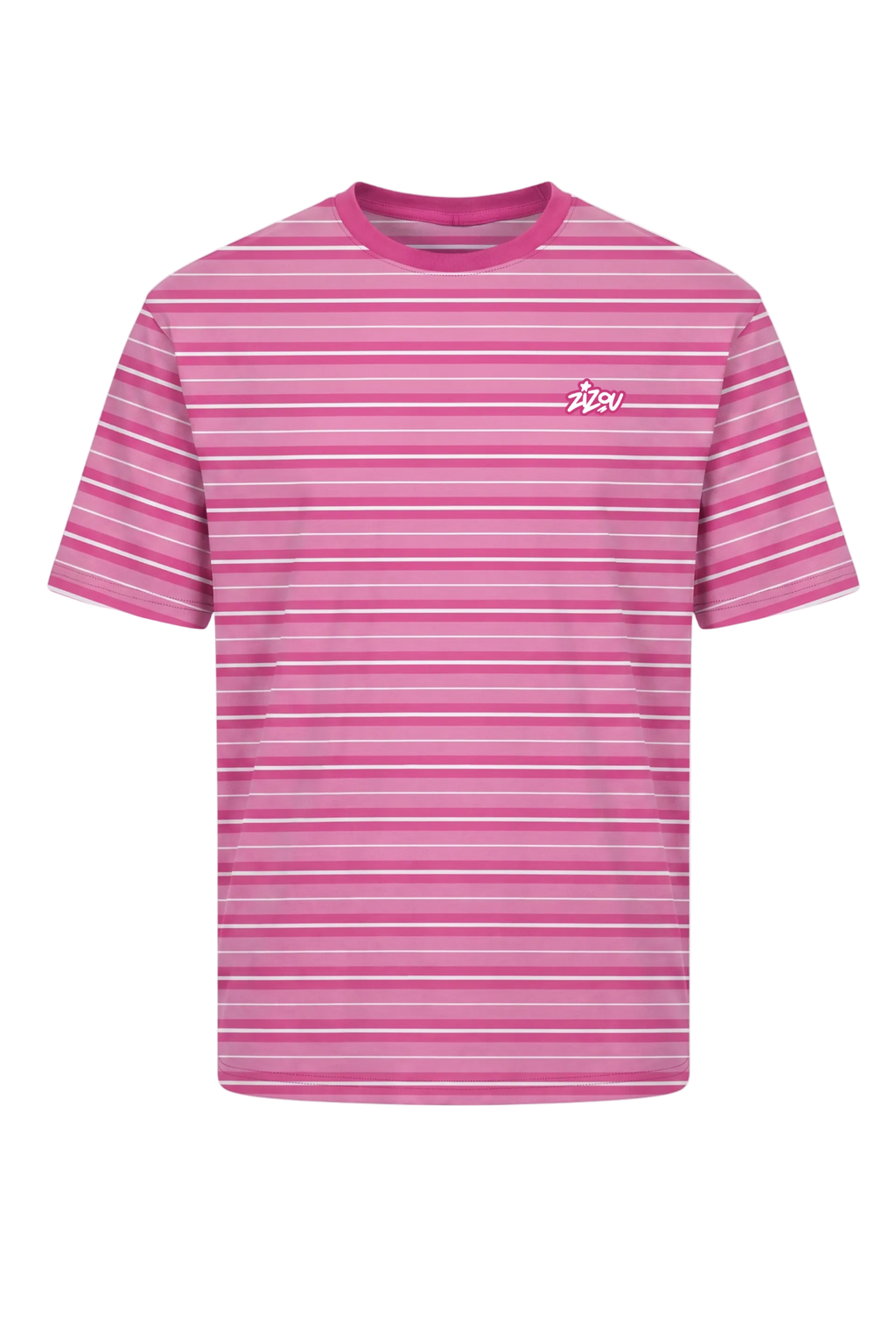 PINK STRIPED TEE (FWTT BACKPRINT)