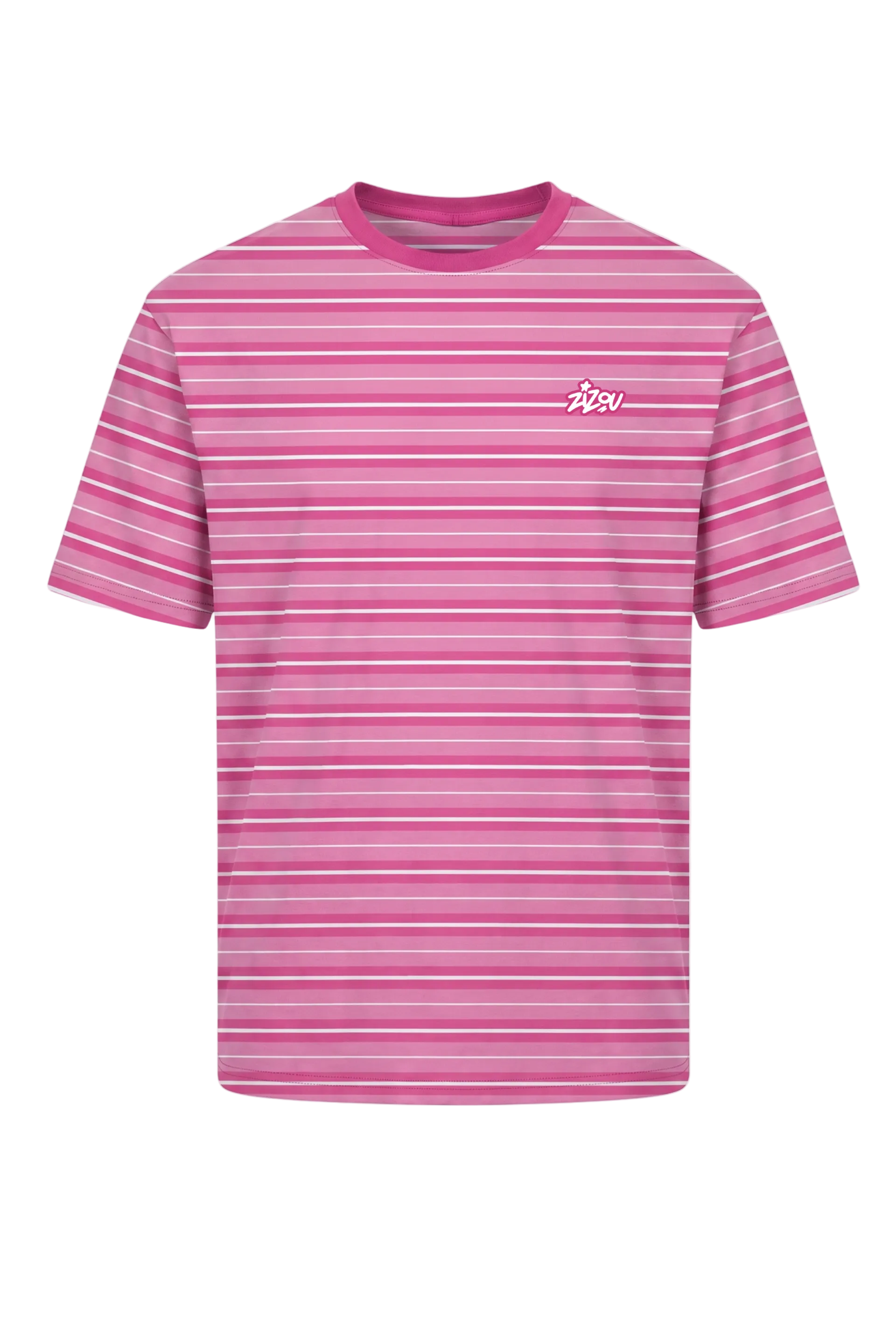 PINK STRIPED TEE (FWTT BACKPRINT)
